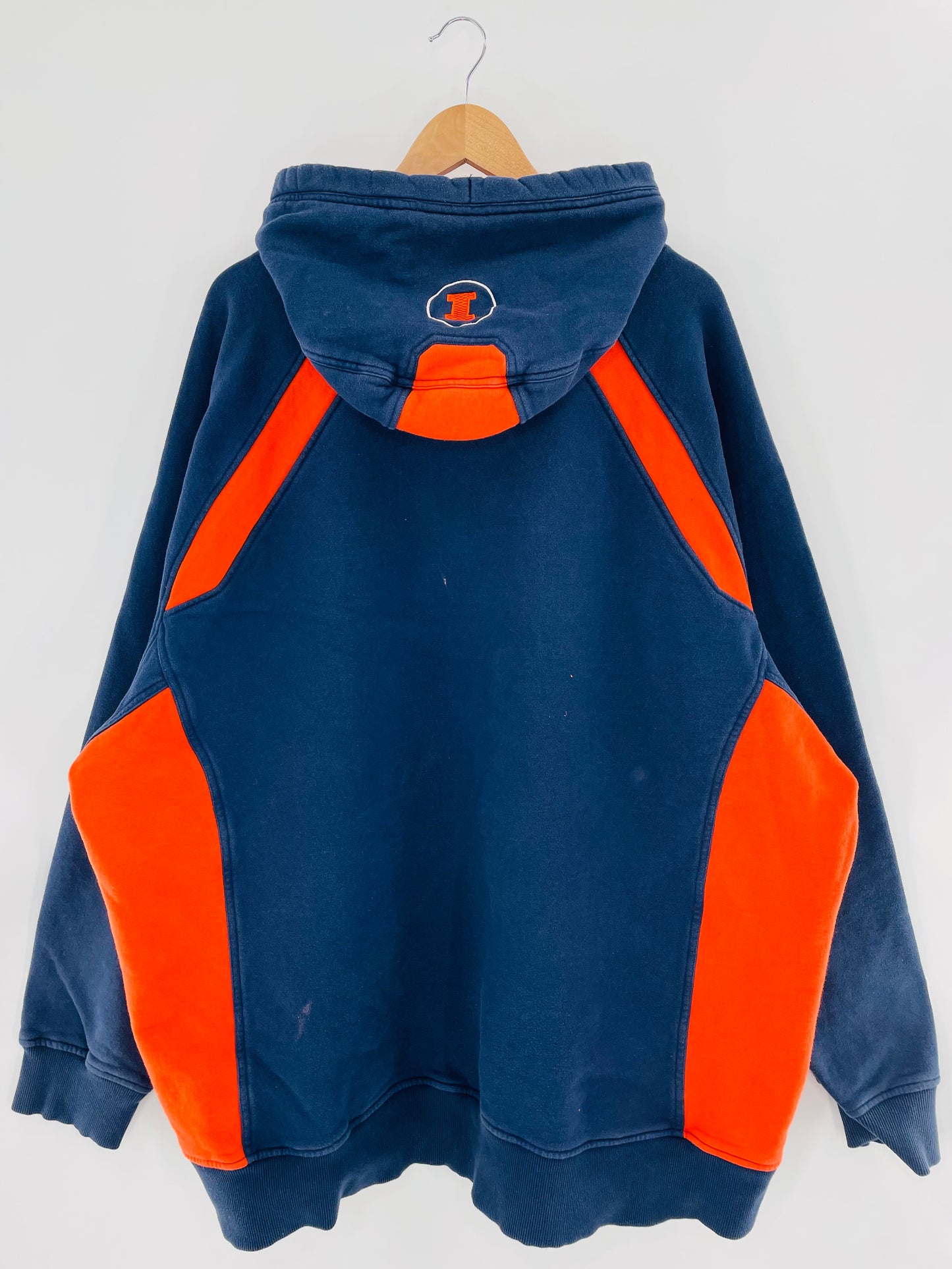 00' NIKE UNIVERSITY OF ILLINOIS Size XXXXL Vintage Hoodie Sweat-Shirt / K5746