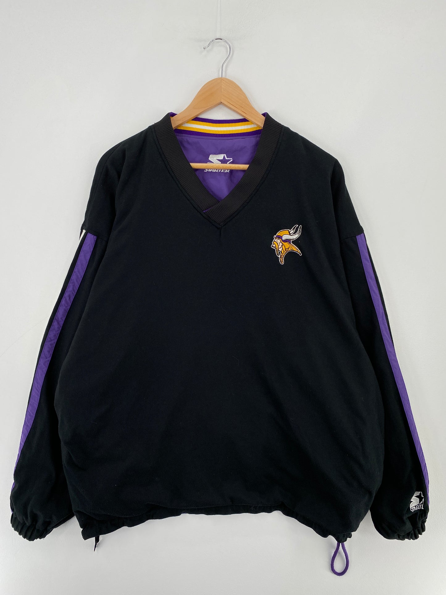 90’s STATER x REVERSIBLE MINNESOTA VIKINGS Size XL Vintage NFL Nylon Jacket / E3744N