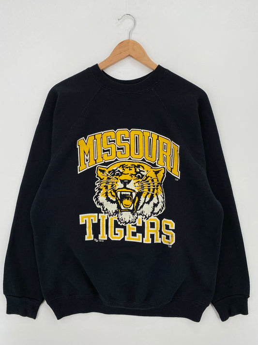 1989 MISSOURI TIGERS Made in USA Size L Vintage College Sweat-Shirt / A7455
