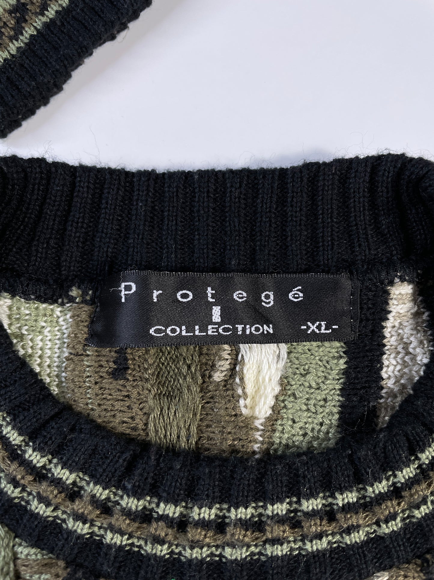 Vintage 3D COOGI- Style Made in USA Size XL Knit Sweater / A8690