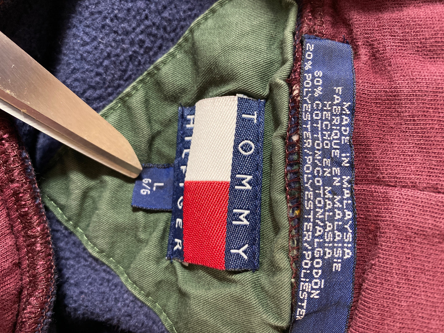 90’s TOMMY HILFIGER Size L Hoodie Sweat-shirt  / 9672