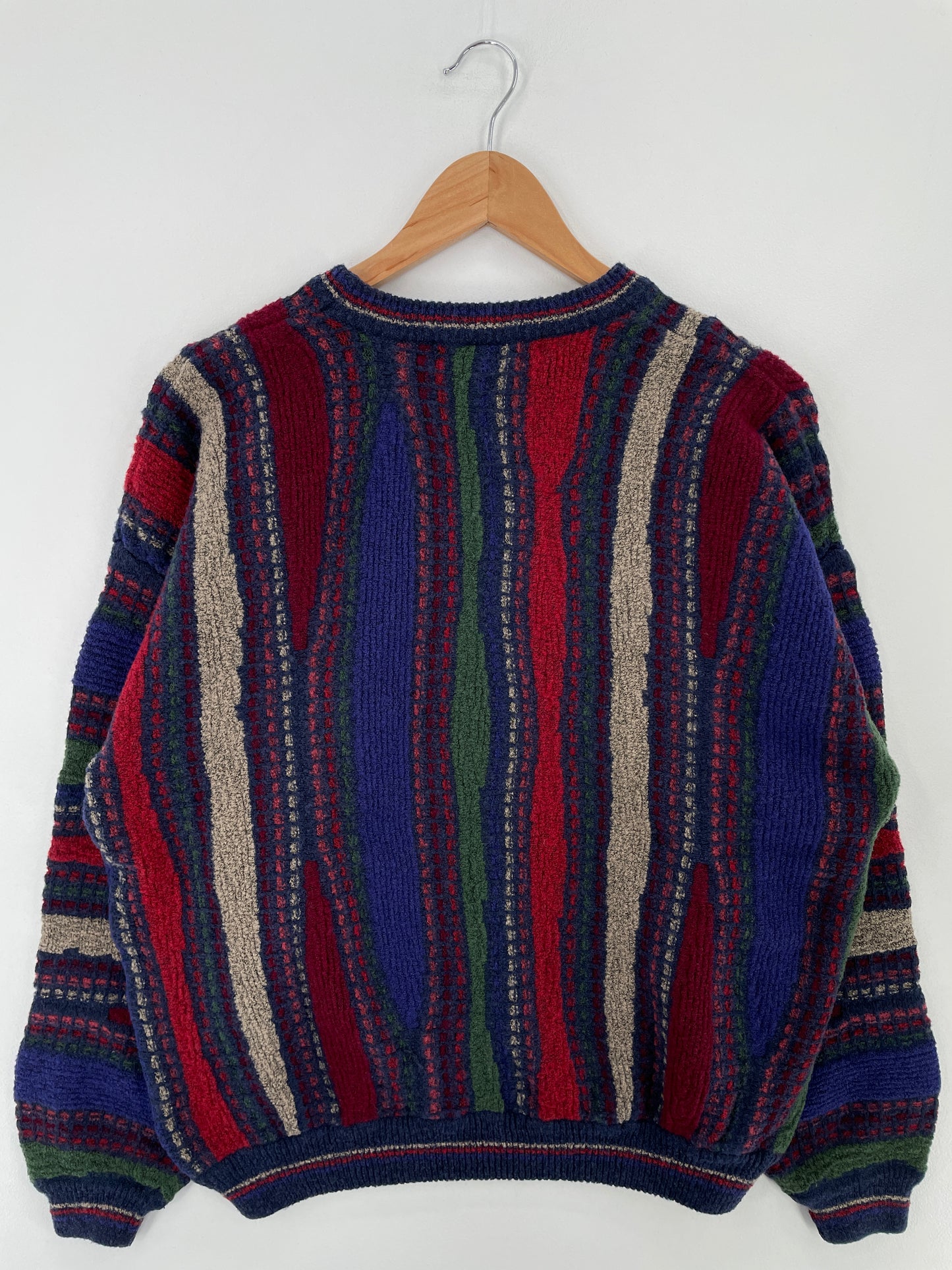 Vintage 3D COOGI- Style Size L Wool Knit Sweater / A9697