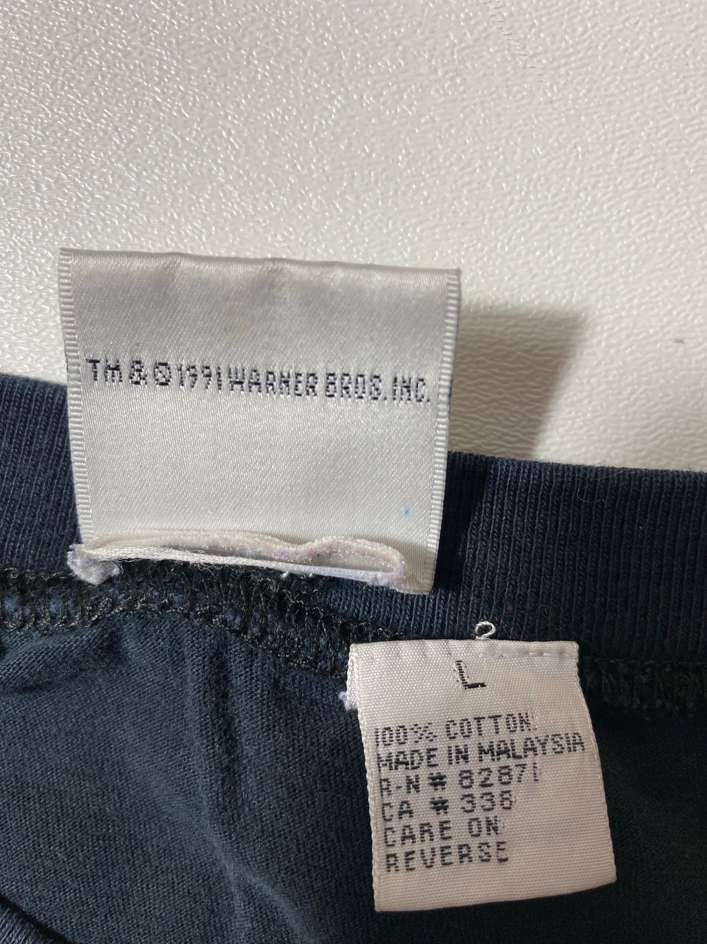 1991 WARNER BROS DAFFY DUCK Size L Vintage T-Shirts / K4424