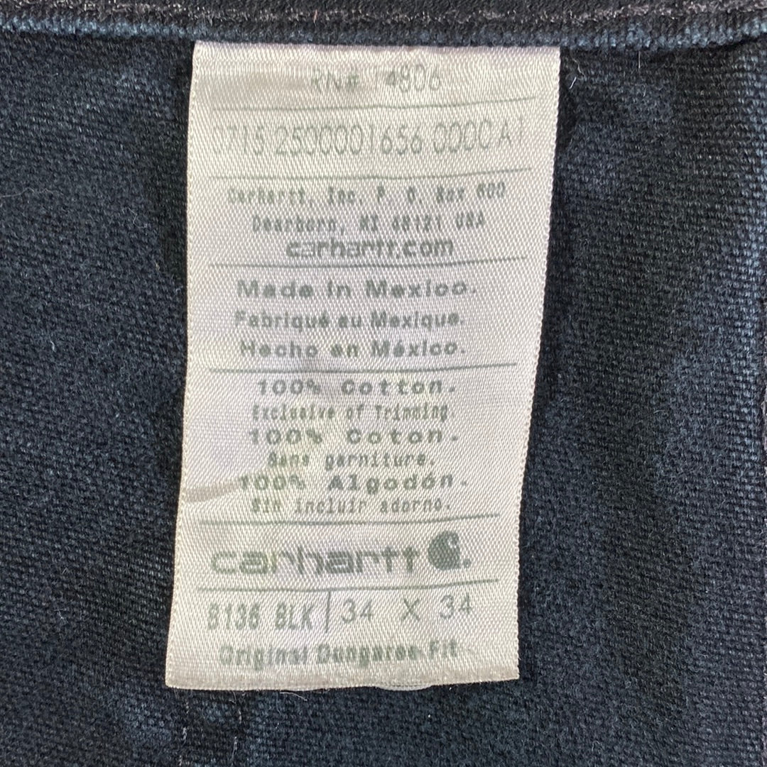 Vintage CARHARTT Size W34 x L31 Double Knee Duck Pants / A8113