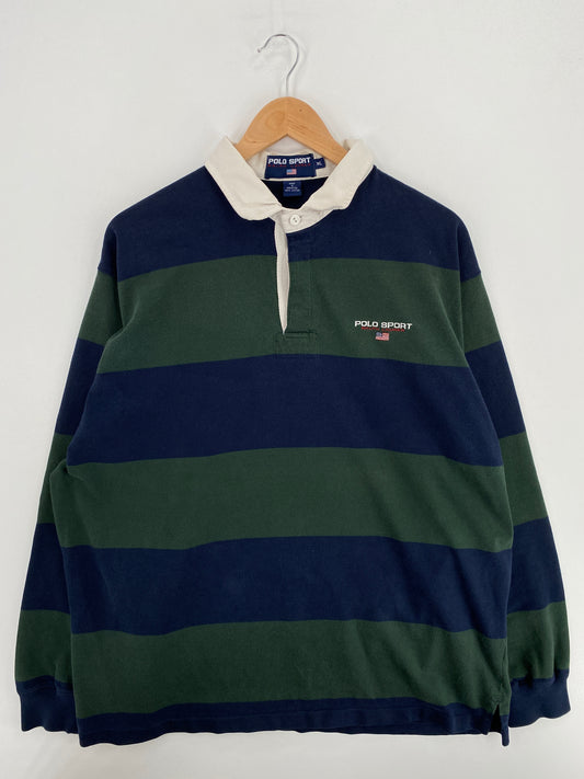 90’s POLO SPORT RALPH LAUREN Size XL Vintage Rugby-Shirt / A6196