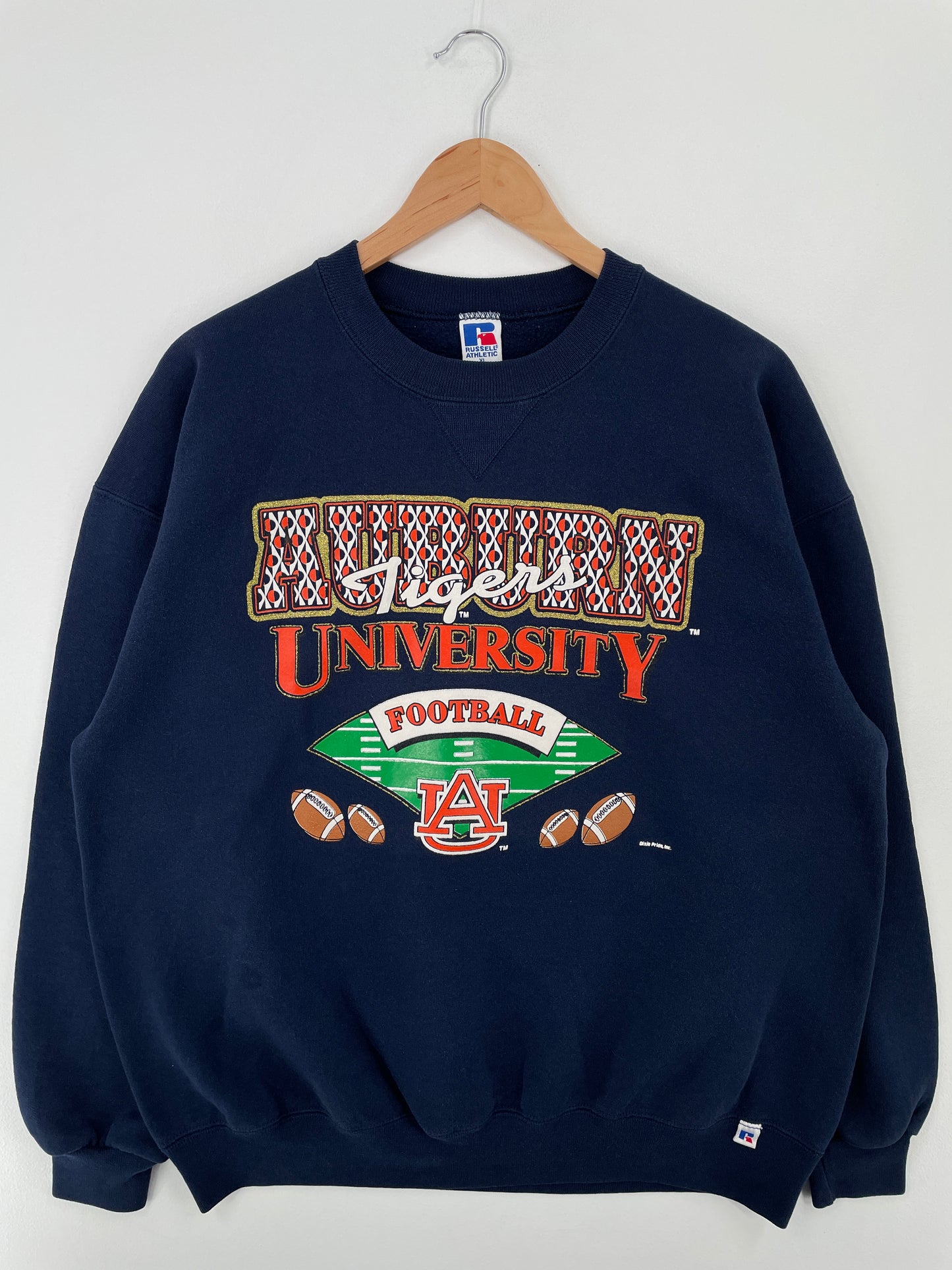 90's AUBURN UNIVERSITY TIGERS Made in USA Size XL Vintage College Sweat-Shirt / A9122