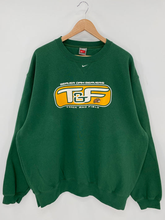 00' NIKE BEAVER DAM BEAVERS Size XXL Vintage College Sweat-Shirt / K7449