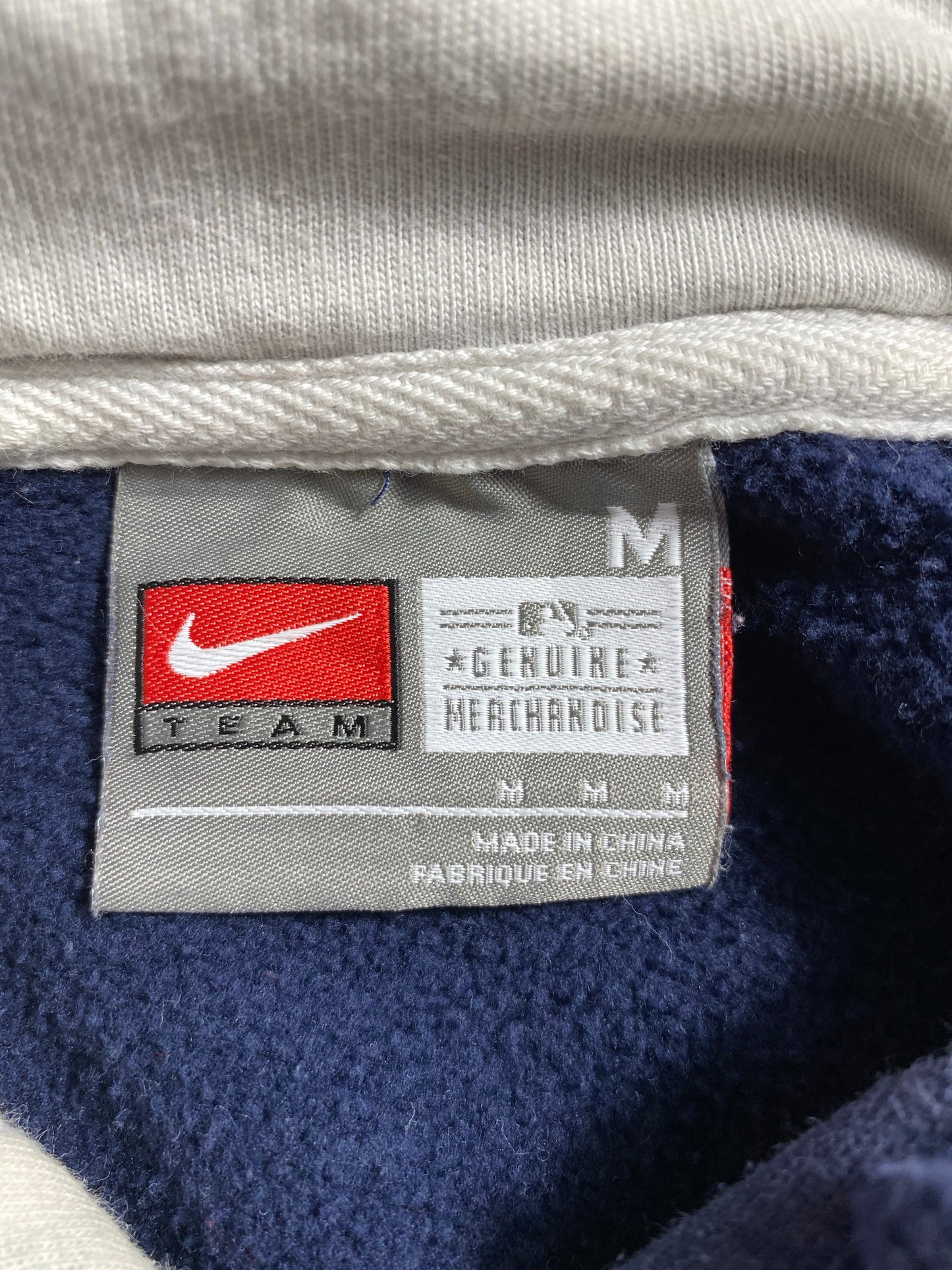 00' NIKE NEW YORK YANKEES Size M Vintage MLB Hoodie Sweat-shirt / K5946