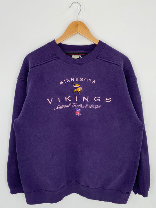 90’s STARTER x MINNESOTA VIKINGS Size L Vintage NFL Sweat-Shirts / K7370