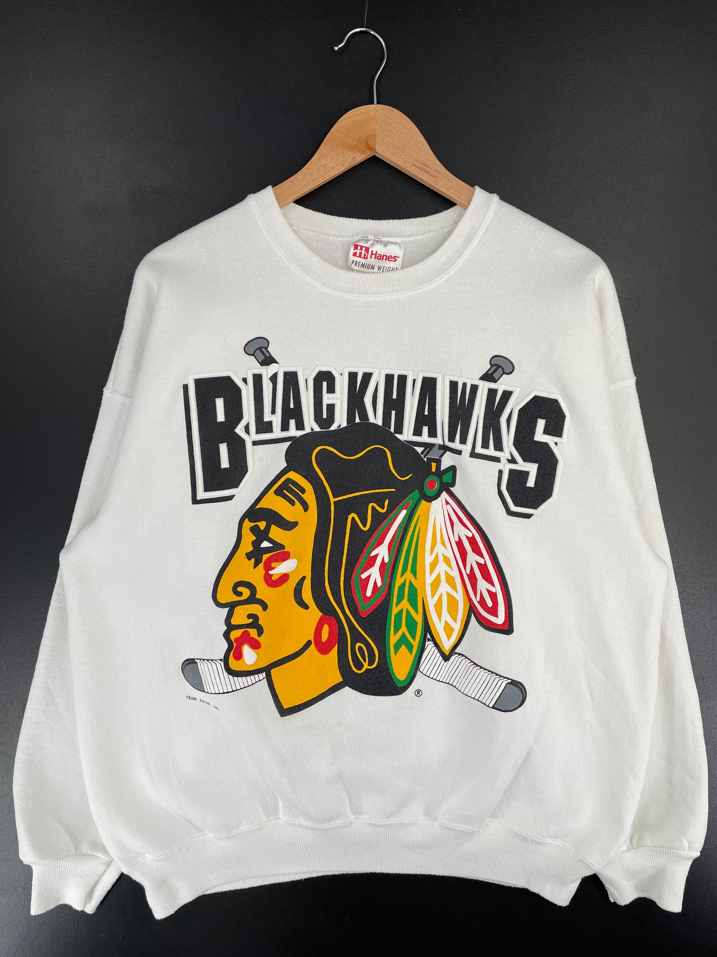 00' CHICAGO BLACKHAWKS Size XL Vintage NHL Sweat-shirt / E5475S