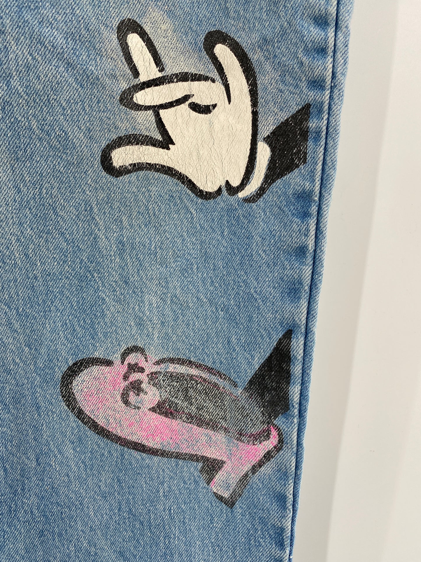 90's DISNEY MINNI W26xL28 Vintage Denim Pants / A5787