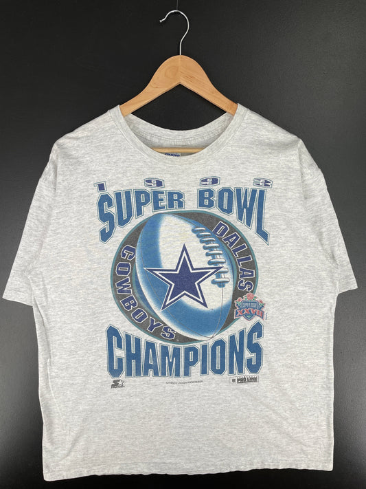 1992 STARTER x DALLAS COWBOYS Made in USA Size L Vintage NFL T-shirt / E6421T