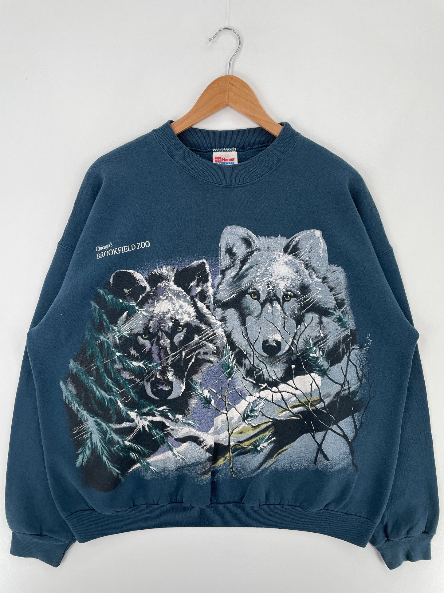 00' CHICAGO'S BROOKFIELD ZOO Size XXL Vintage Animal Sweat-Shirt / A9934