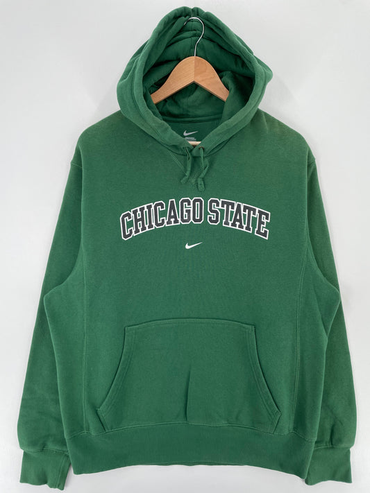00' NIKE CHICAGO STATE Size L College Hoodie Sweat-Shirt / A2171