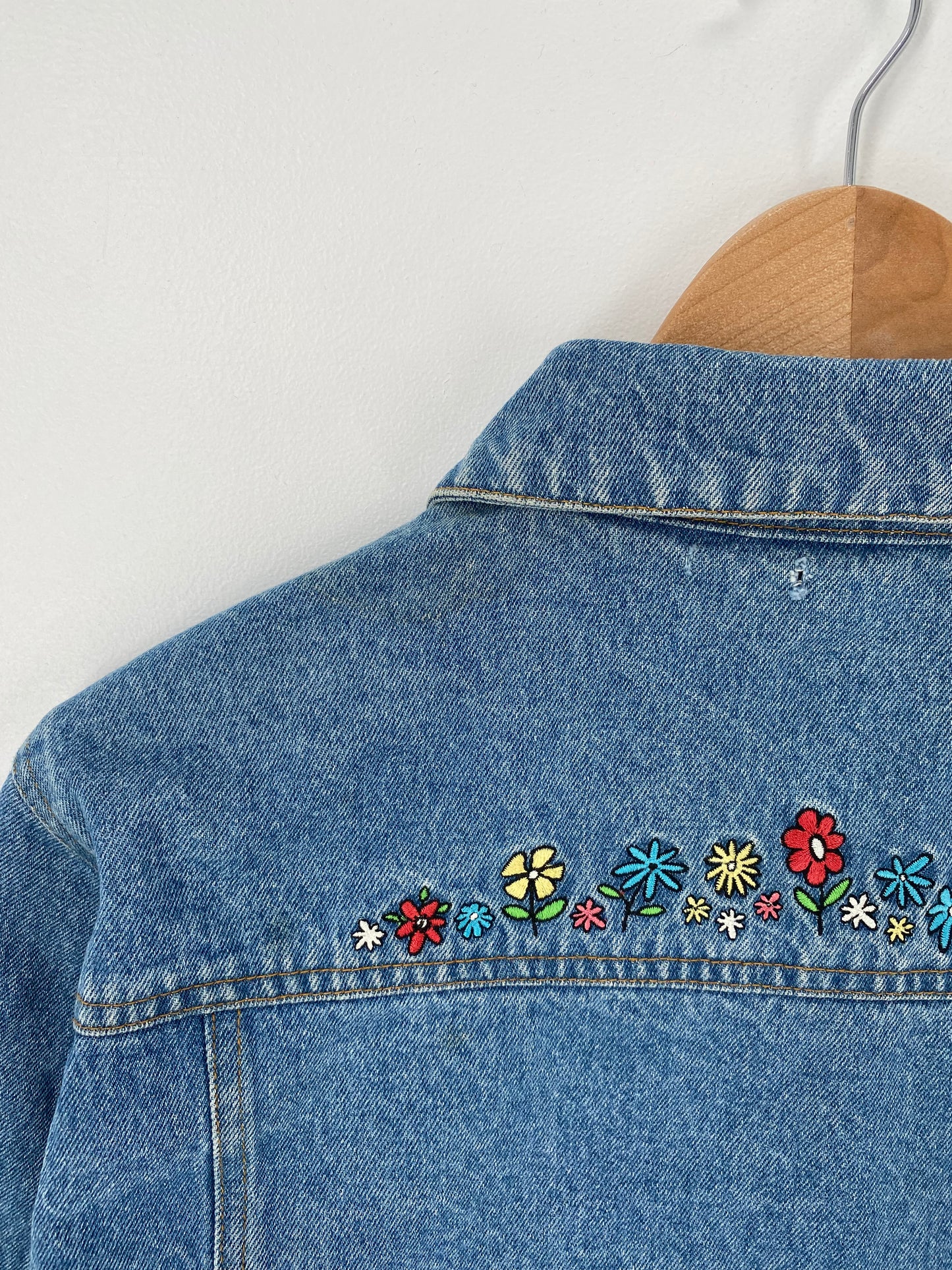 00’ DISNEY POOH AND PIGLET Size Ladies L Denim Jacket / A982