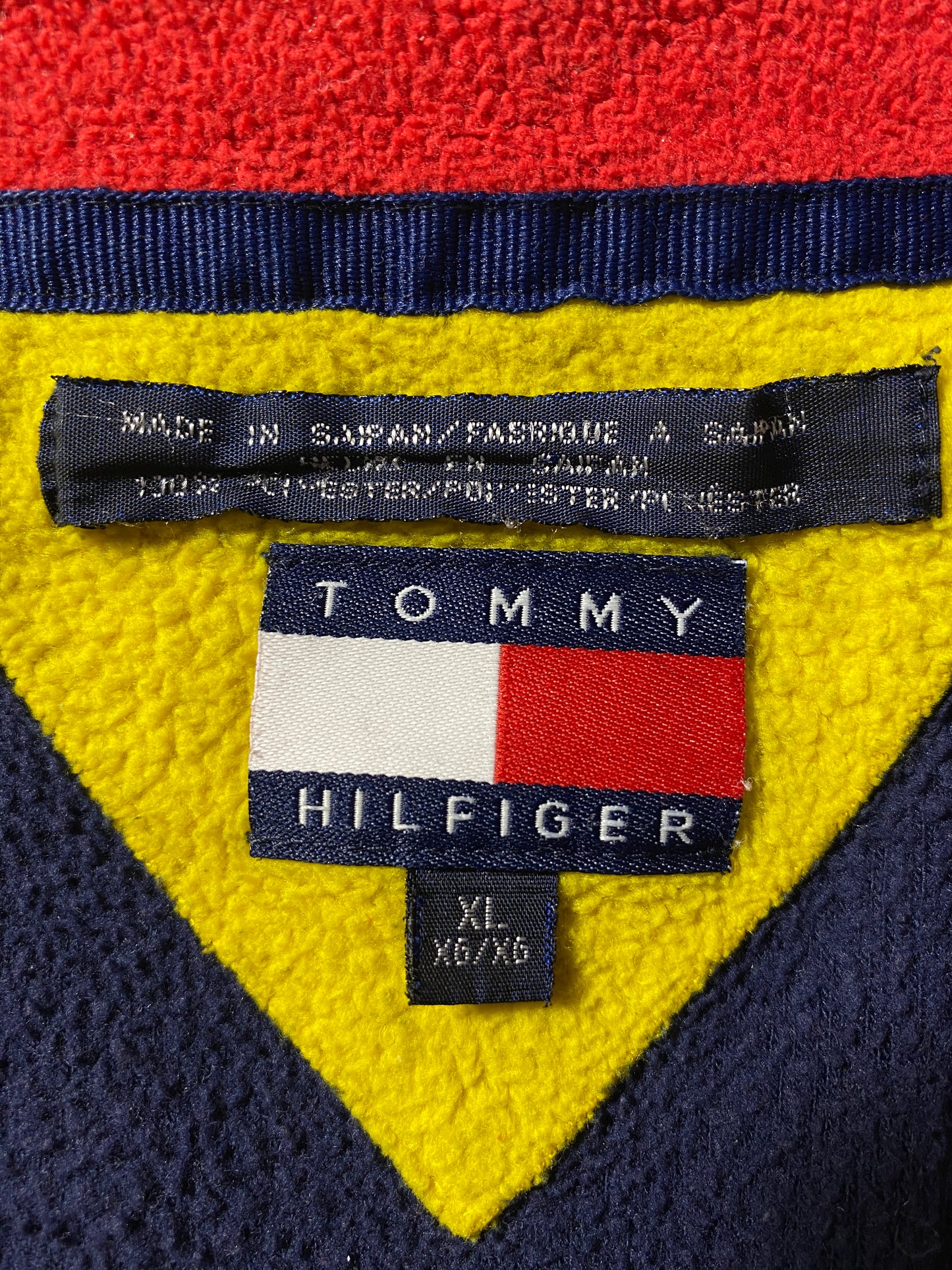 90’s TOMMY HILFIGER Size XL Half Zip Fleece / E3477S