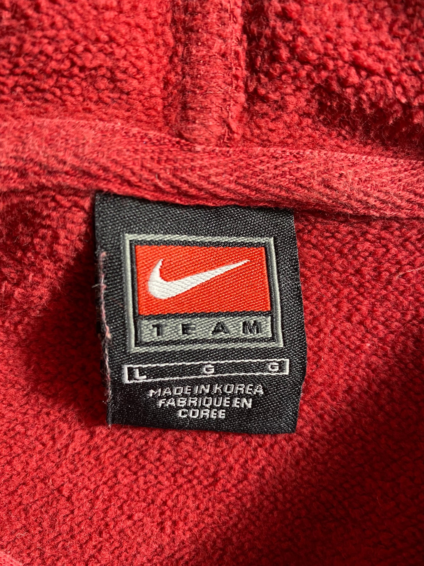 00' NIKE UNIVERSITY OF OKLAHOMA Size L Vintage Hoodie Sweat-shirt  / K4251