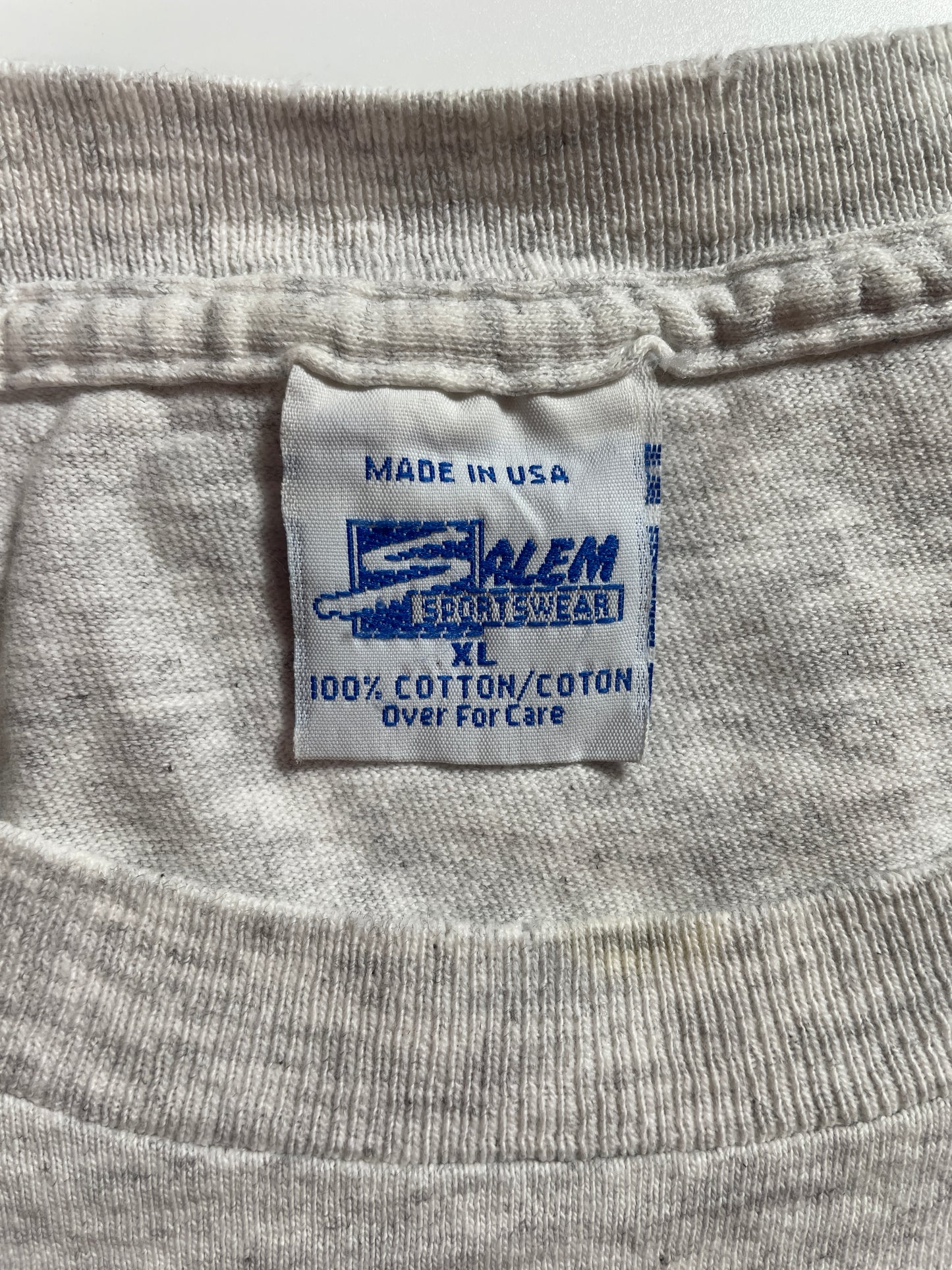 1993 SALEM x NEW YORK GIANTS Made in USA Size XL Vintage NFL T-Shirt / E2881T