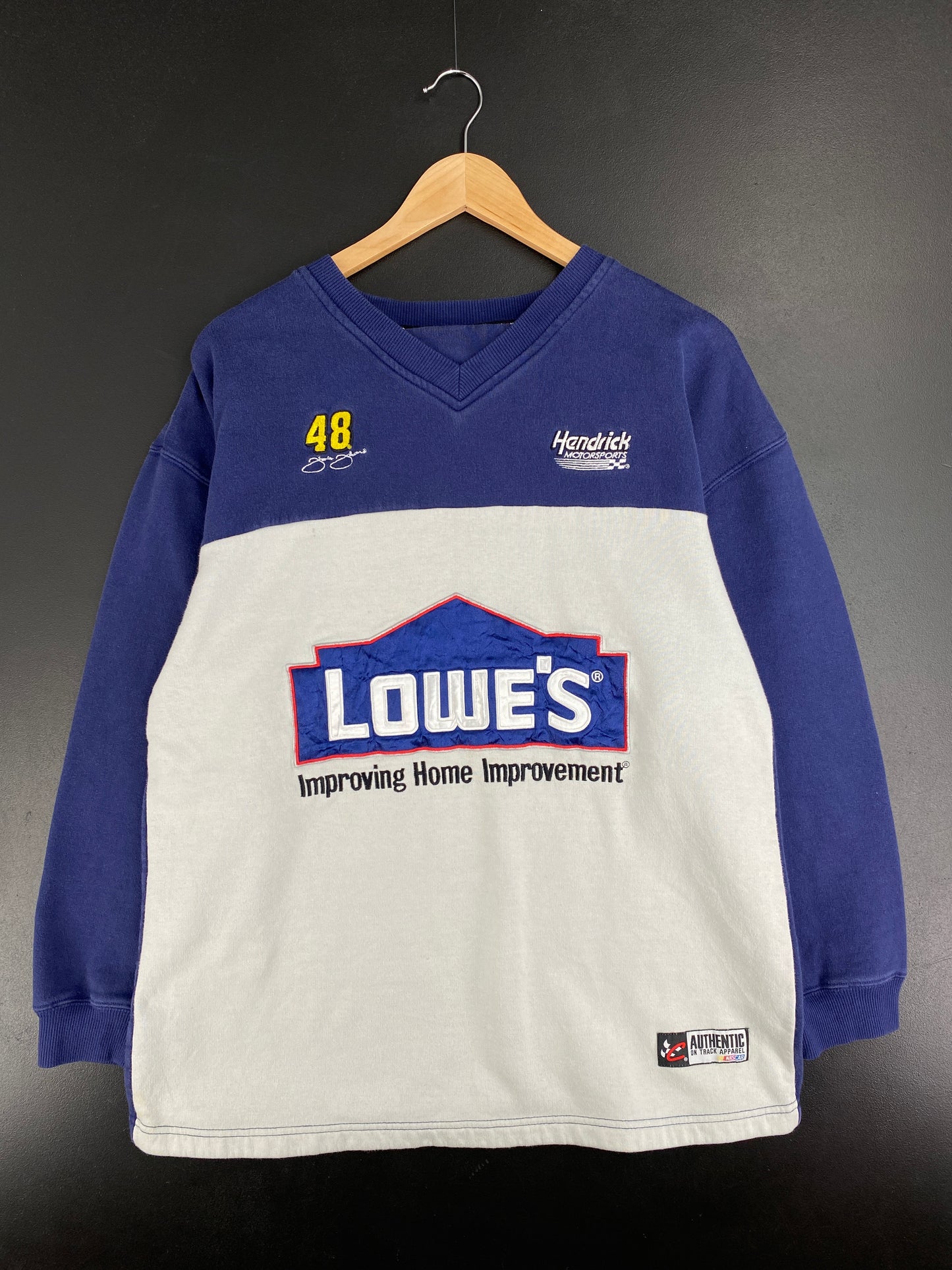 00’ NASCAR LOWE'S x JIMMY JOHNSON Size L Vintage Racing Sweat-shirt / E1653S