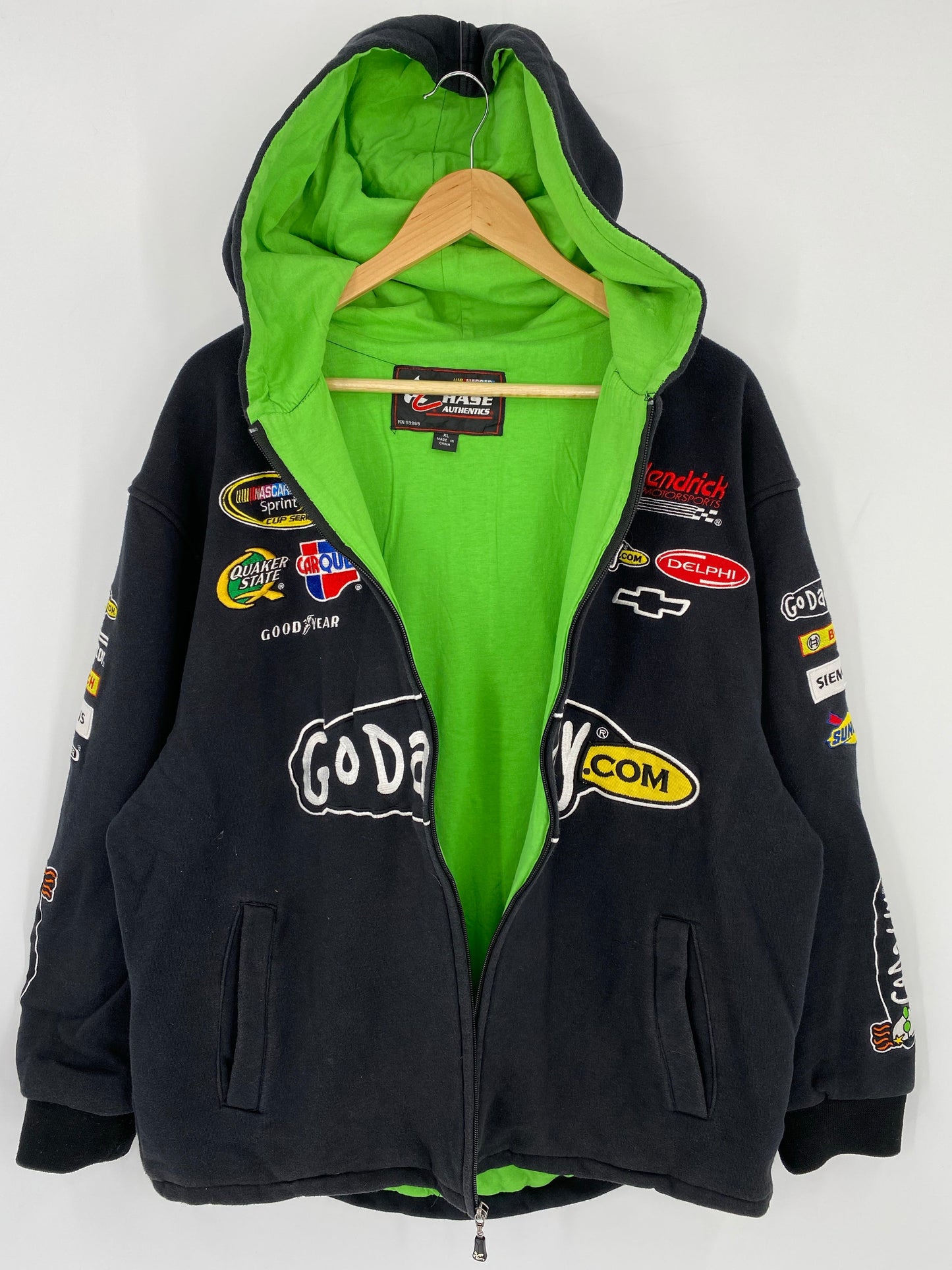 Vintage NASCAR GODADDY.COM Size XL Racing Sweat-Shirt / A7004