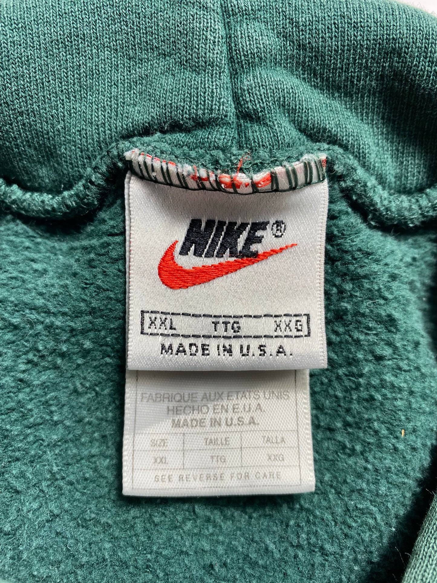 00' NIKE MINI SWOOSH Made in USA Size XXL Vintage Hoodie Sweat-shirt / K5971