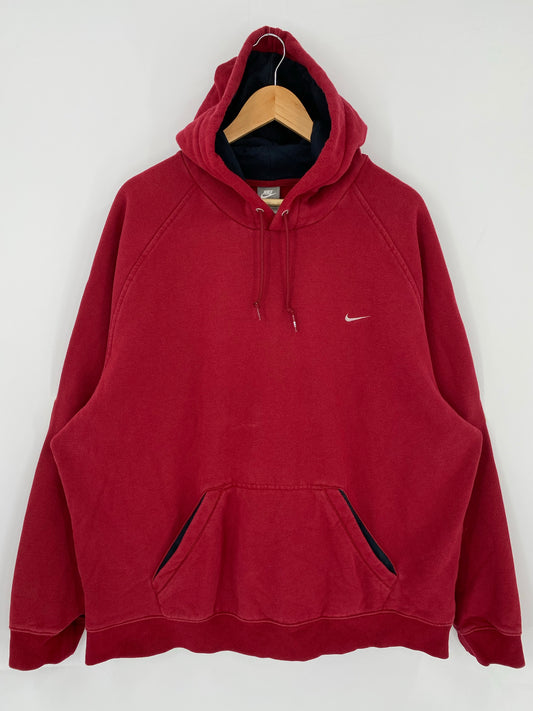 00's NIKE MINI SWOOSH Made in USA Size XXL Vintage Hoodie Sweat-shirt/ K5297