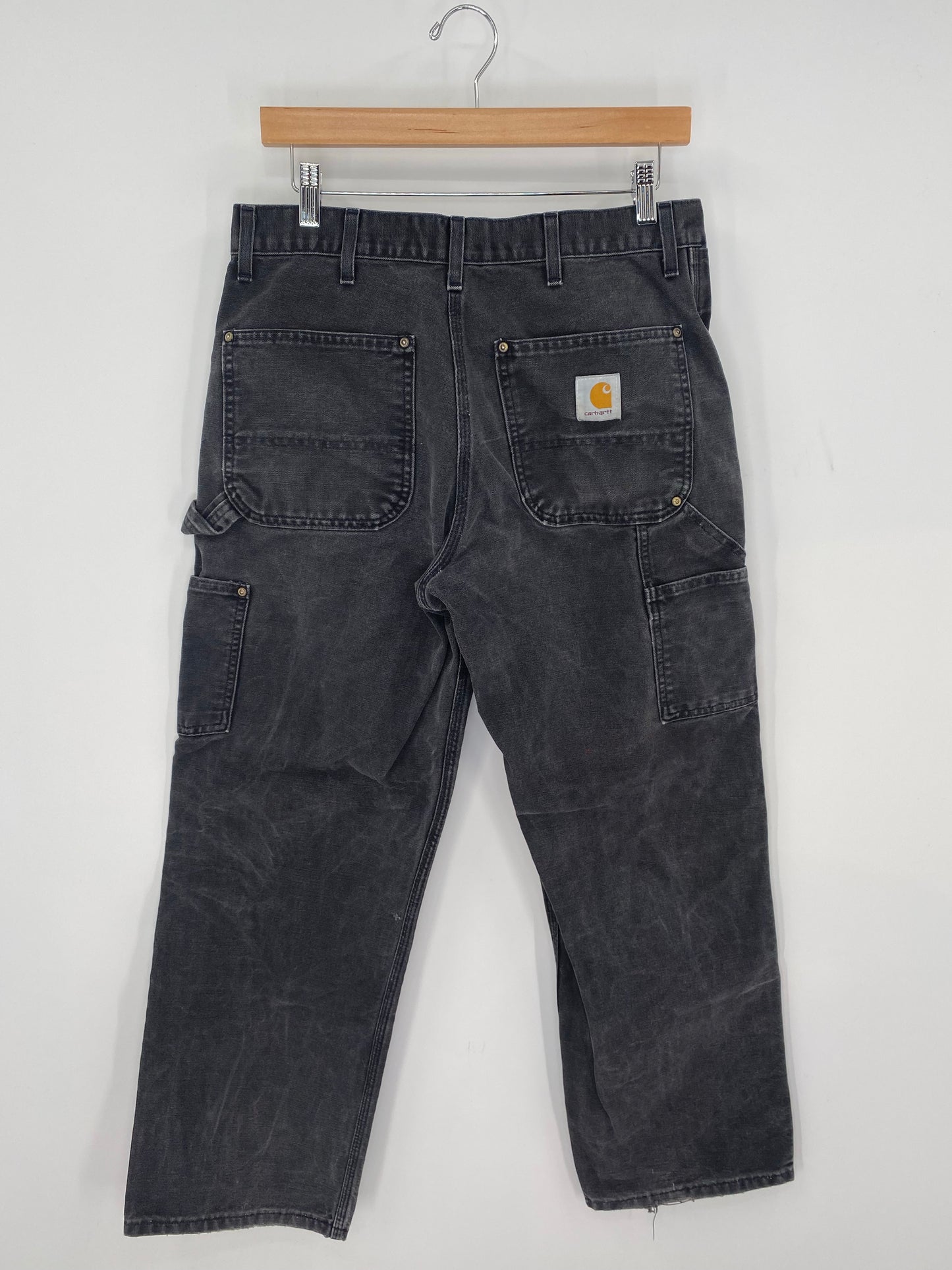 90's CARHARTT Made in USA Size 34x32 Vintage Double Knee Duck Pants / K9454