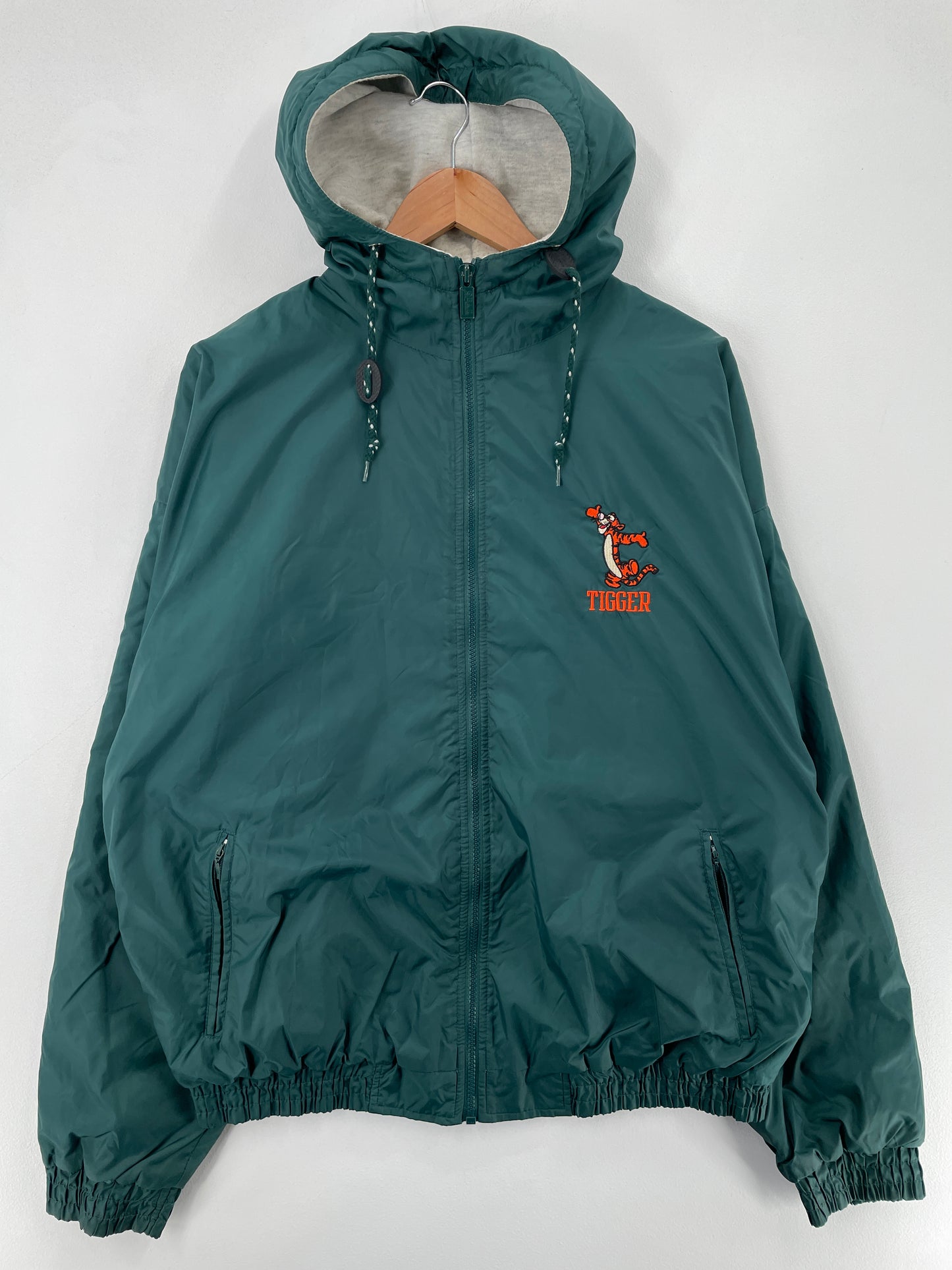 00' DISNEY TIGGER Size XL Sweat Inside Nylon Jacket / E2525J