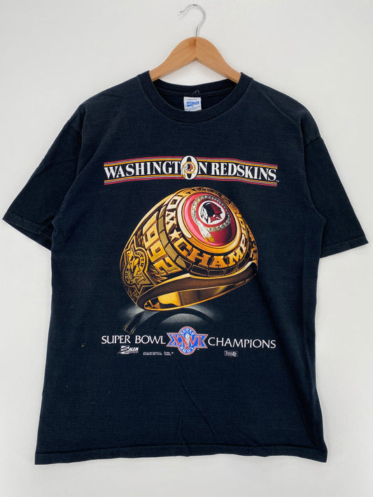 1992 WASHINGTON REDSKINS Made in USA Size L Vintage NFL T-Shirt / A2713