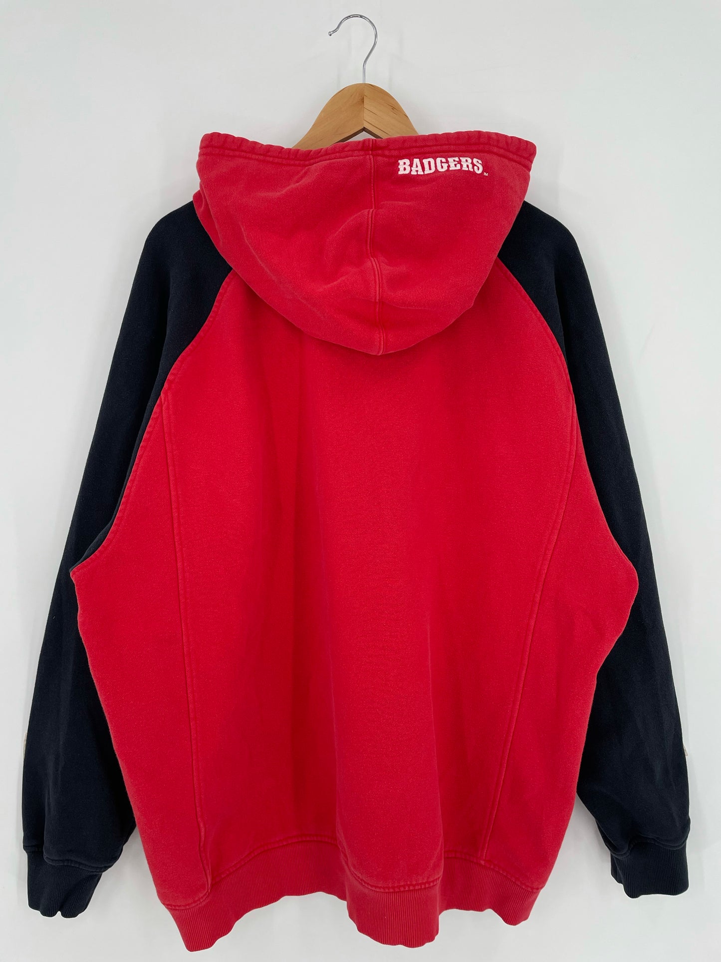00' NIKE WISCONSIN BADGERS Size XL Vintage Hoodie Sweat-Shirt / K5148
