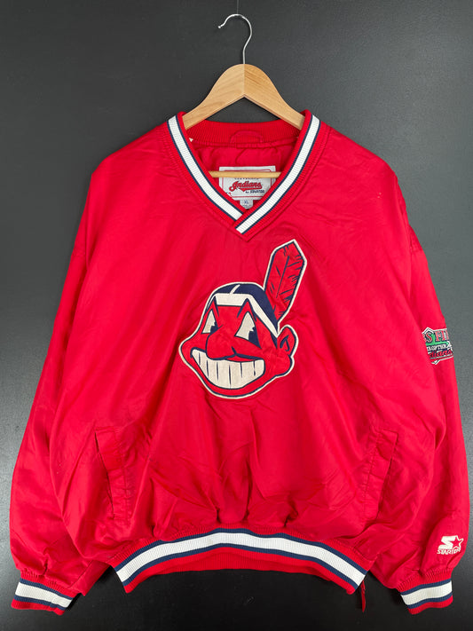 90’s STARTER x CLEVELAND INDIANS Size XL Vintage MLB Nylon Jacket / E3222N