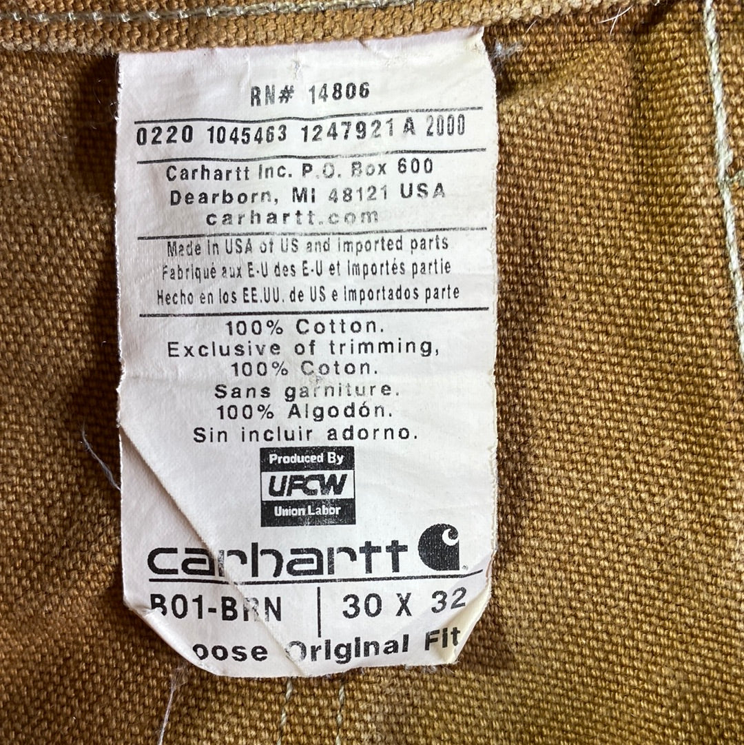 Vintage CARHARTT Made in USA Size W30xL30 Double Knee Pants / A7566
