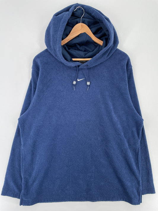 00’ NIKE Center Swoosh Size XL Hoodie Light Fleece-shirt / A9722