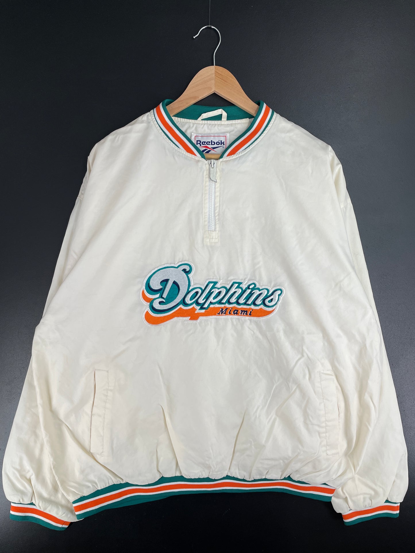 90’s Reebok x MIAMI DOLPHINS Size XL Vintage NFL Nylon Jacket / E3220N