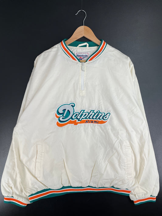 90’s Reebok x MIAMI DOLPHINS Size XL Vintage NFL Nylon Jacket / E3220N