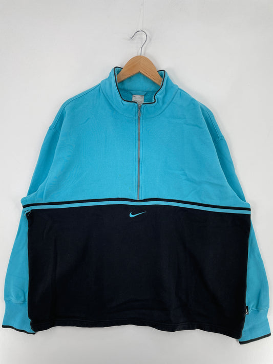 00’ NIKE Size XXL Vintage Half Zip-up Sweat-shirt / E1935S