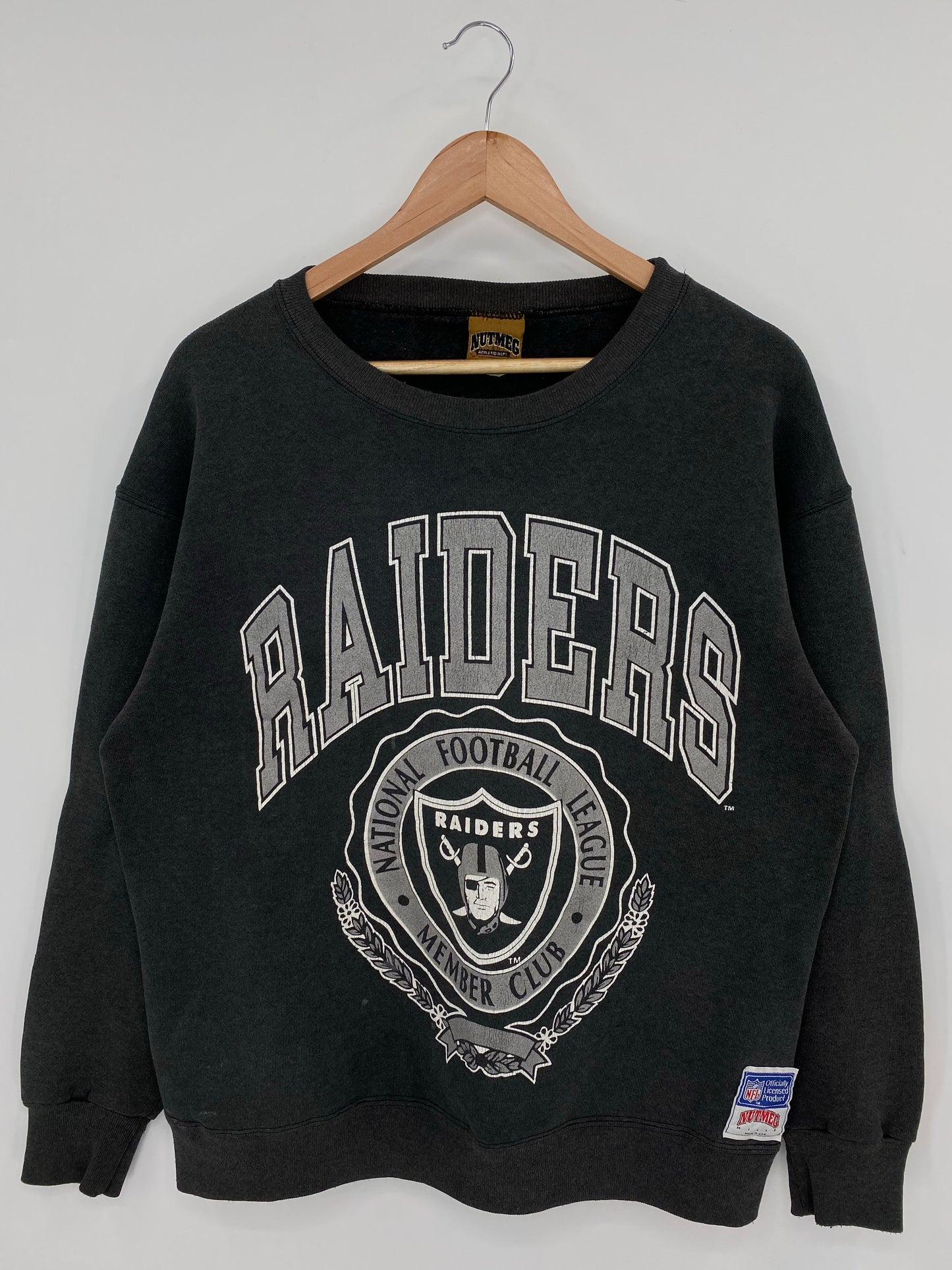 90’s OAKLAND RAIDERS Made in USA Size L Vintage NFL Sweat-Shirt/ K7498