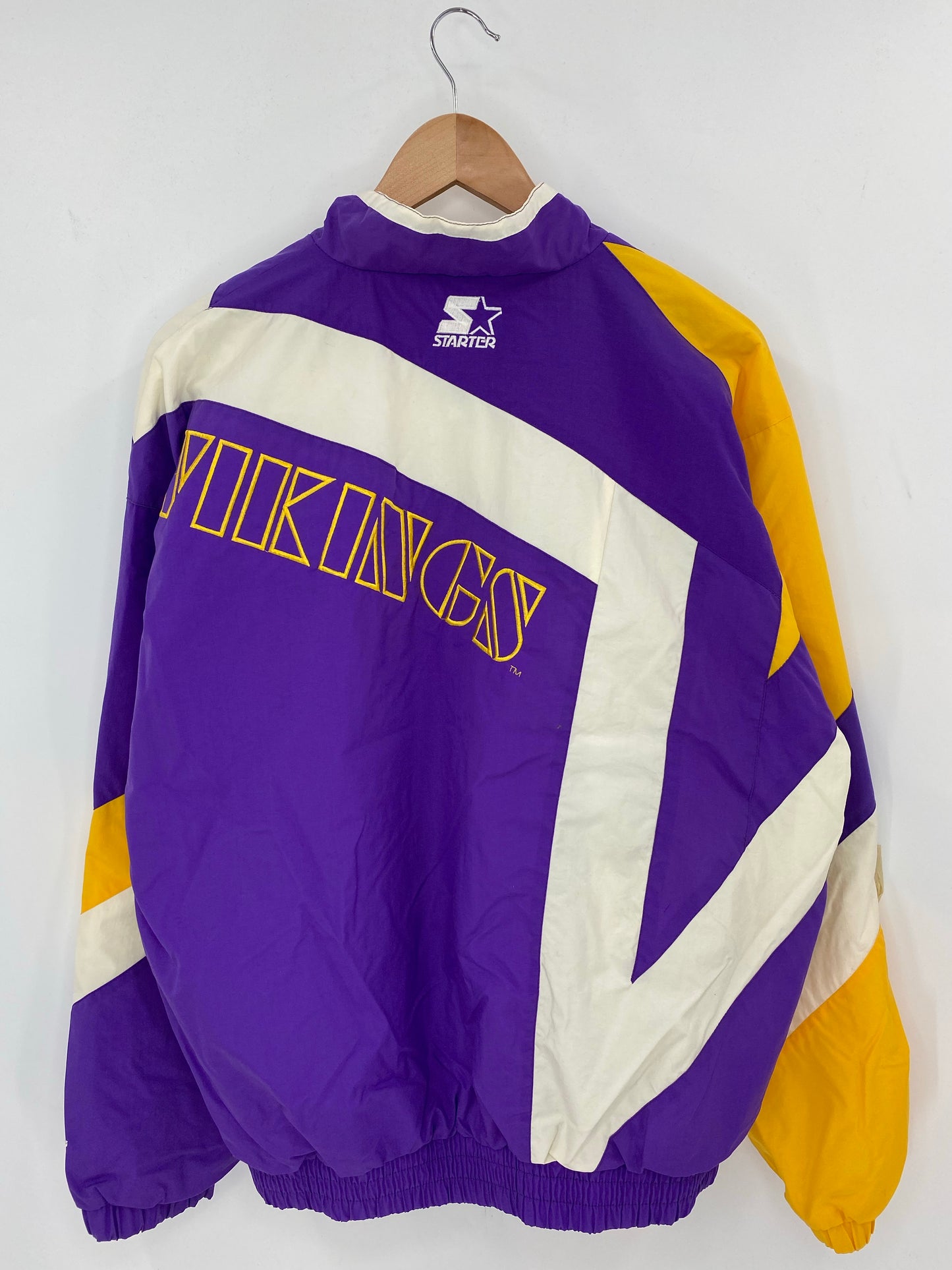 90’s STARTER x VIKINGS Size M Vintage NFL Nylon Jacket / K8029