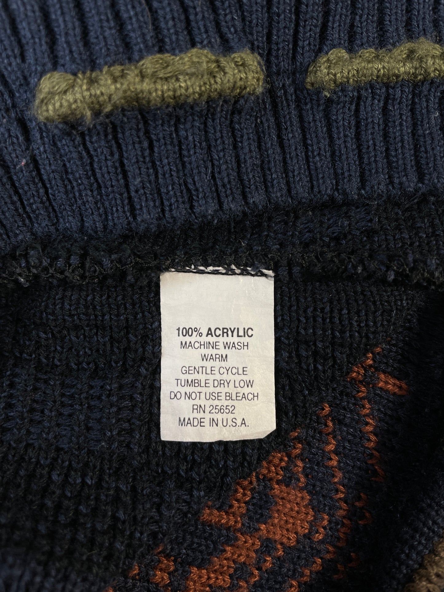 Vintage 3D COOGI-Style Made in USA Size XXL Knit Sweater / A7661