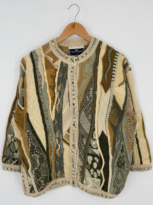 Vintage 3D COOGI-Style Size M AUSTRALIA Wool Knit Sweater / K6223