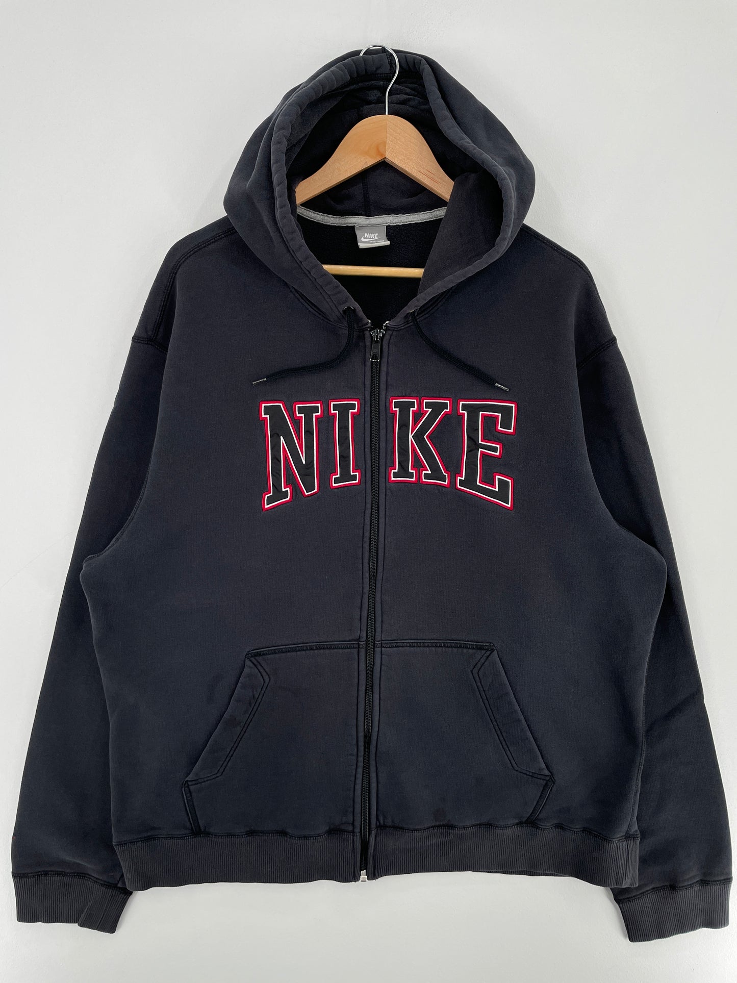 00' NIKE Size XL Vintage Hoodie Zip-up Sweat-shirt / E3566S