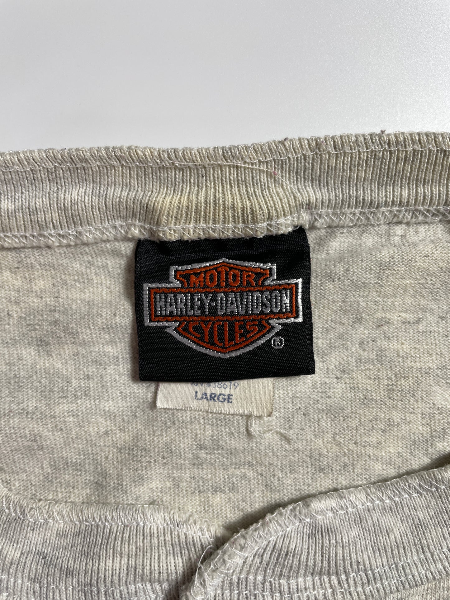 1995 HARLEY DAVIDSON FAYETTEVILLE Made in USA Size L Vintage Long sleeve T-Shirts / A4448