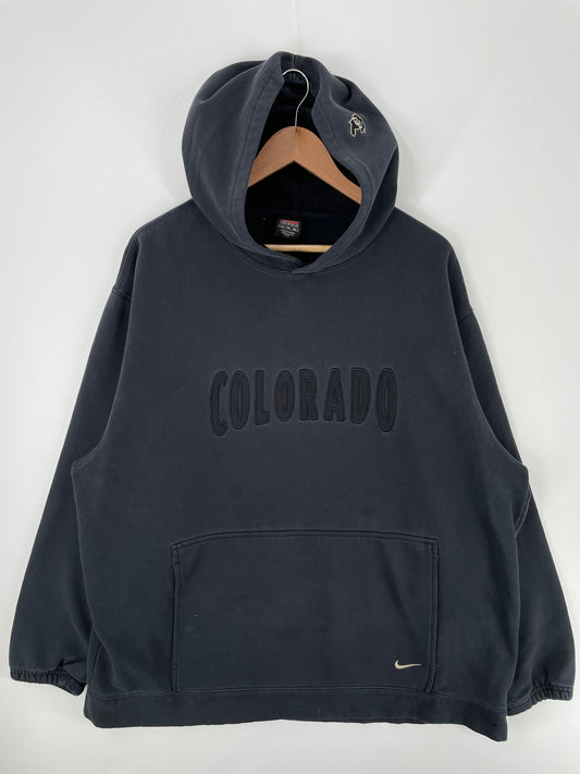 00' NIKE COLORADO Size XL Vintage College Hoodie Sweat-shirt / A594