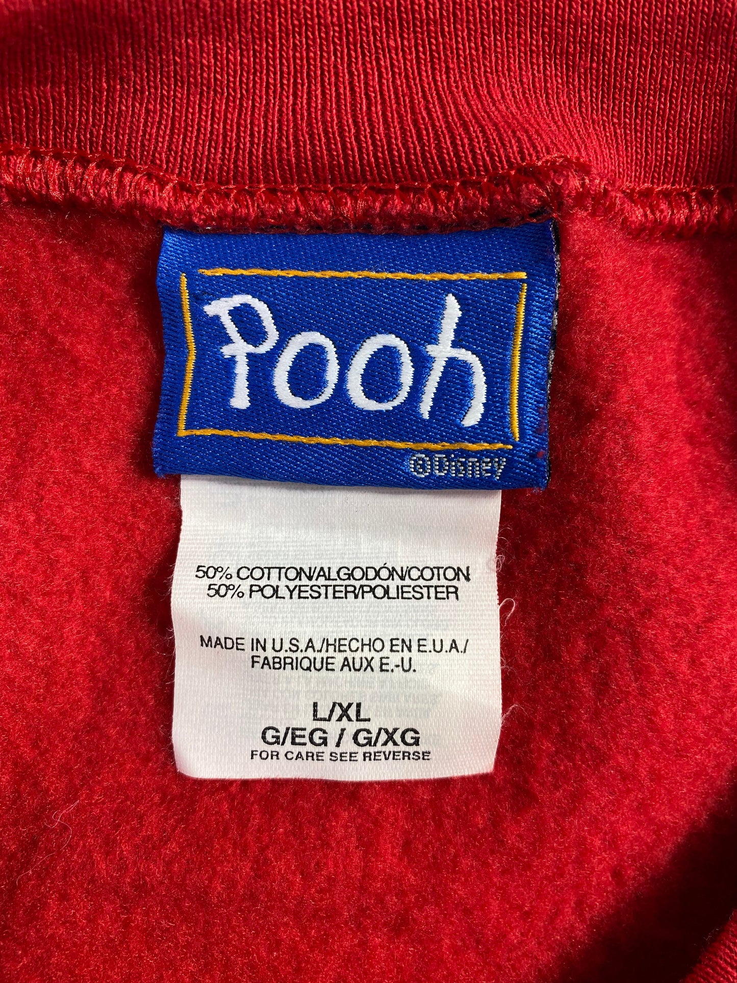 00' DISNEY WINNIE THE POOH Made in USA Size L-XL Vintage Sweat-Shirt / E1424S