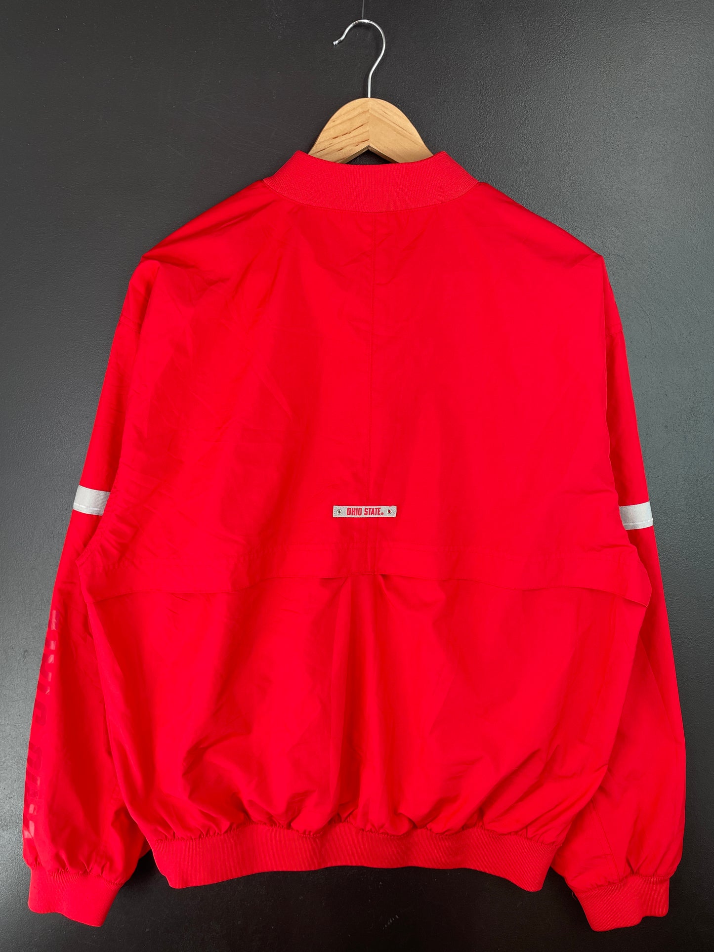 00's NIKE x OHIO STATE Size M Vintage College Hal-Zip-up Nylon Jacket / A7166