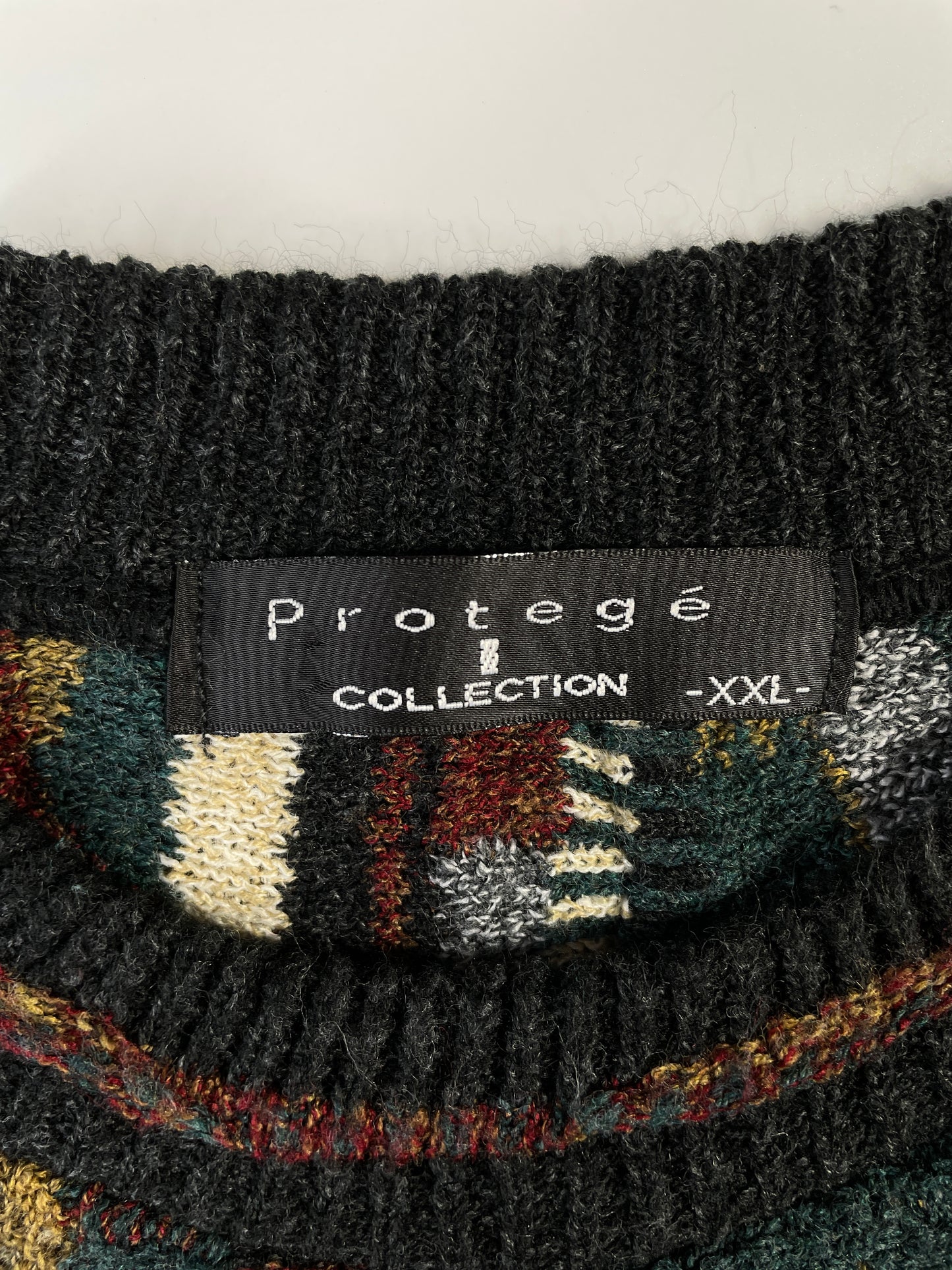 Vintage 3D COOGI- Style Made in USA Size XXL Knit Sweater / A7966