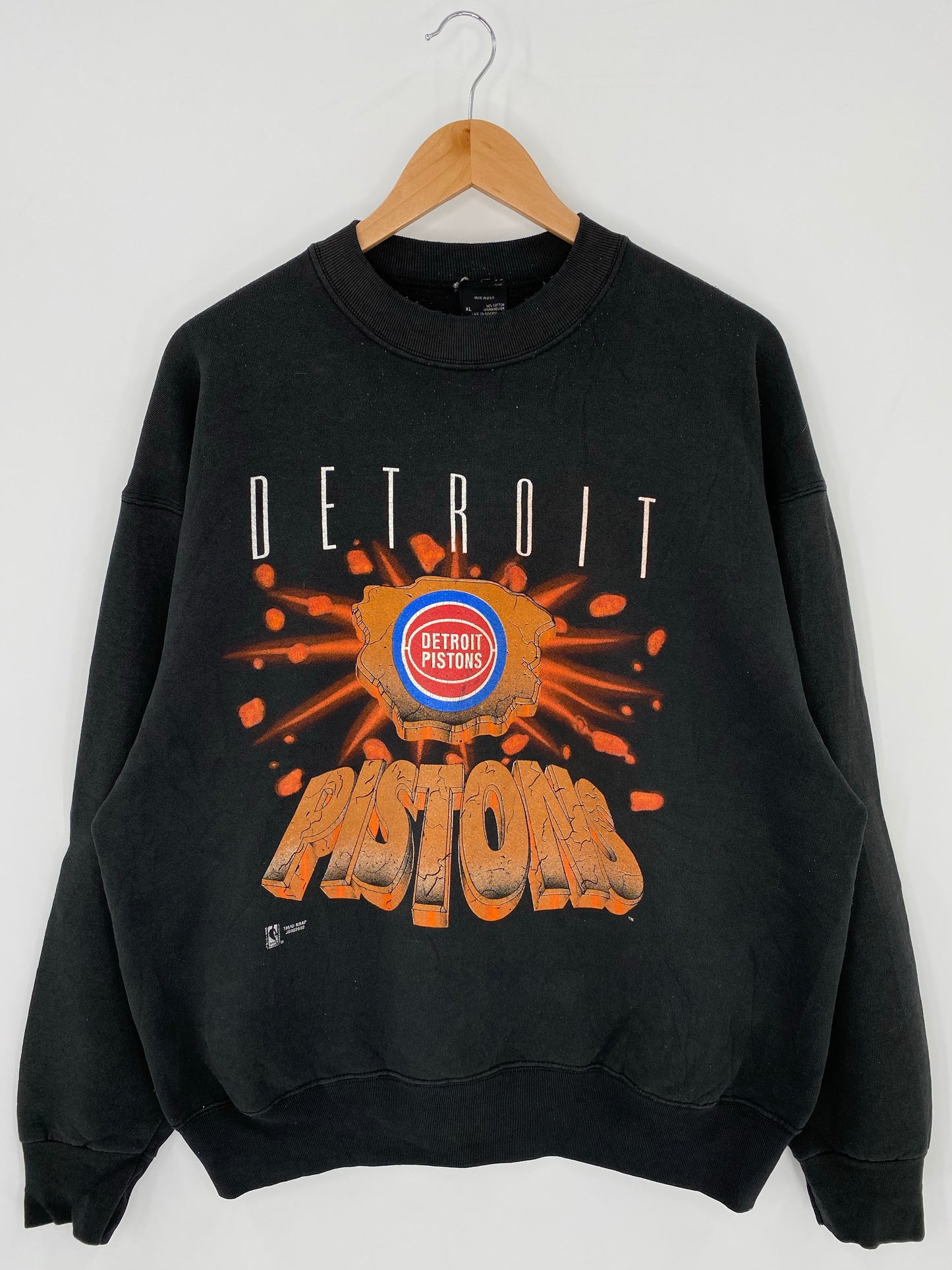 90’s DETROIT PISTONS Made in USA Size XL NBA Sweat - Shirt/ K6017