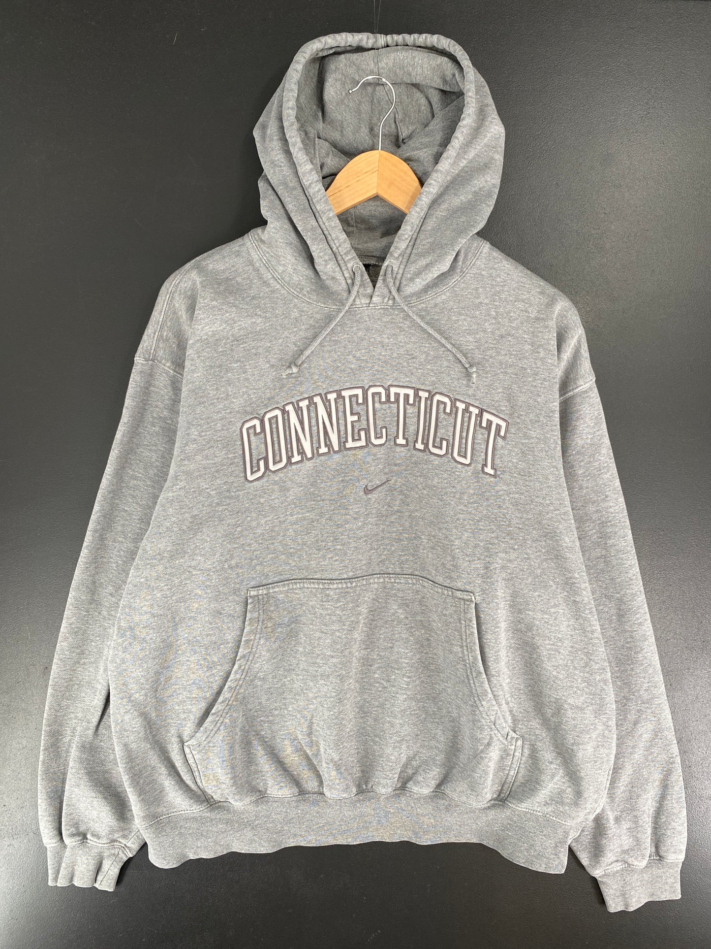 00' NIKE x CONNECTICUT Size L Vintage College Hoodie Sweat Shirt / E6678S
