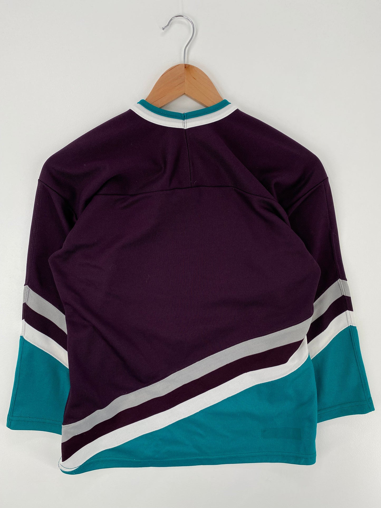 .90’s ANAHEIM MIGHTY DUCKS Size Kids XL Vintage NHL Hockey Game Shirt / E4936T