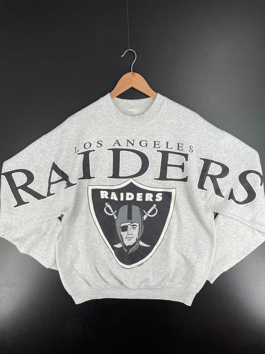 1992 LOS ANGELES RAIDERS Size No Tag(Approx.XL) Vintage NFL Sweat-Shirt / A3570